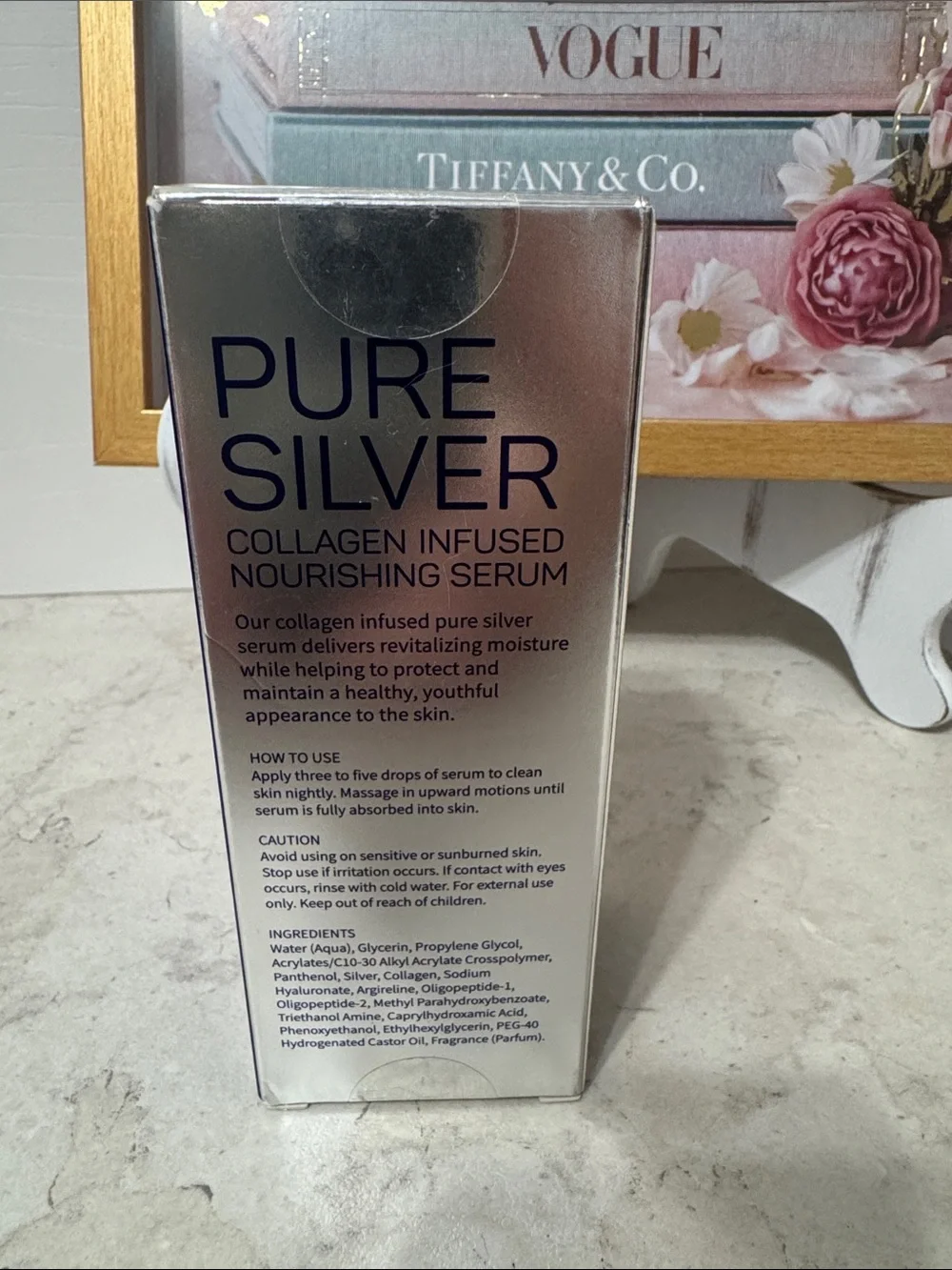 Spa Life Pure Silver Collagen-Infused Serum — Silver & Navy